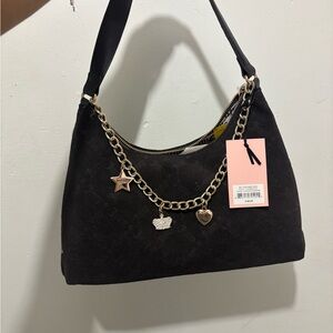 Juicy Couture Brown Chain-Accent Hobo Women's Shoulder Bag